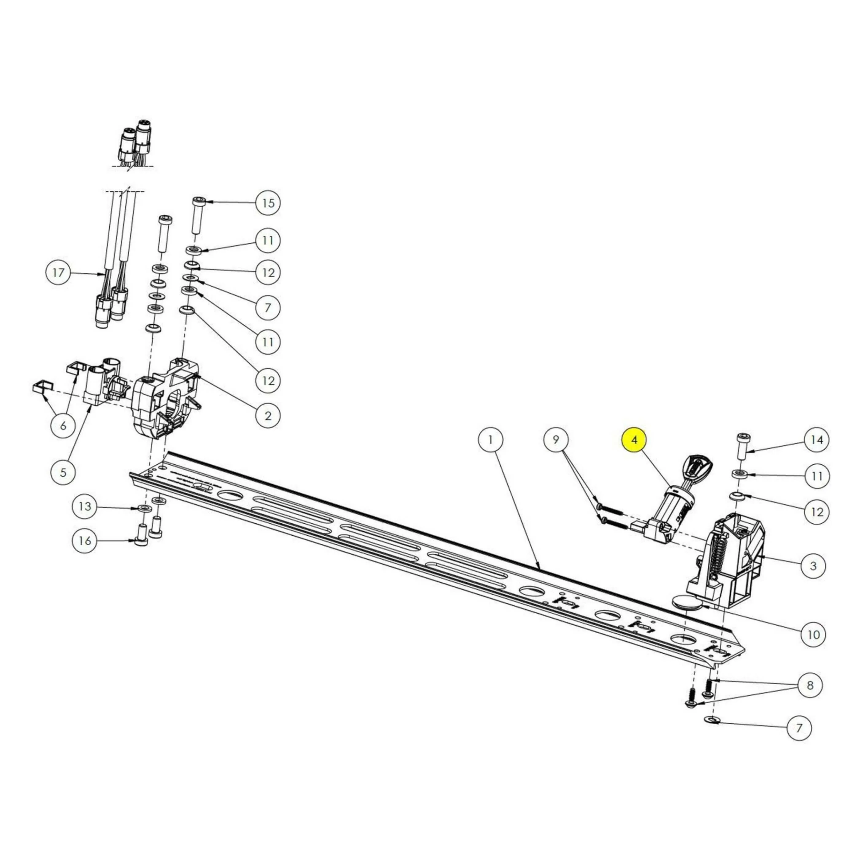 Cube Cylinder Lock (Abus) - Horizontal Battery, Kathmandu 750Wh (Smart System) - Image 2