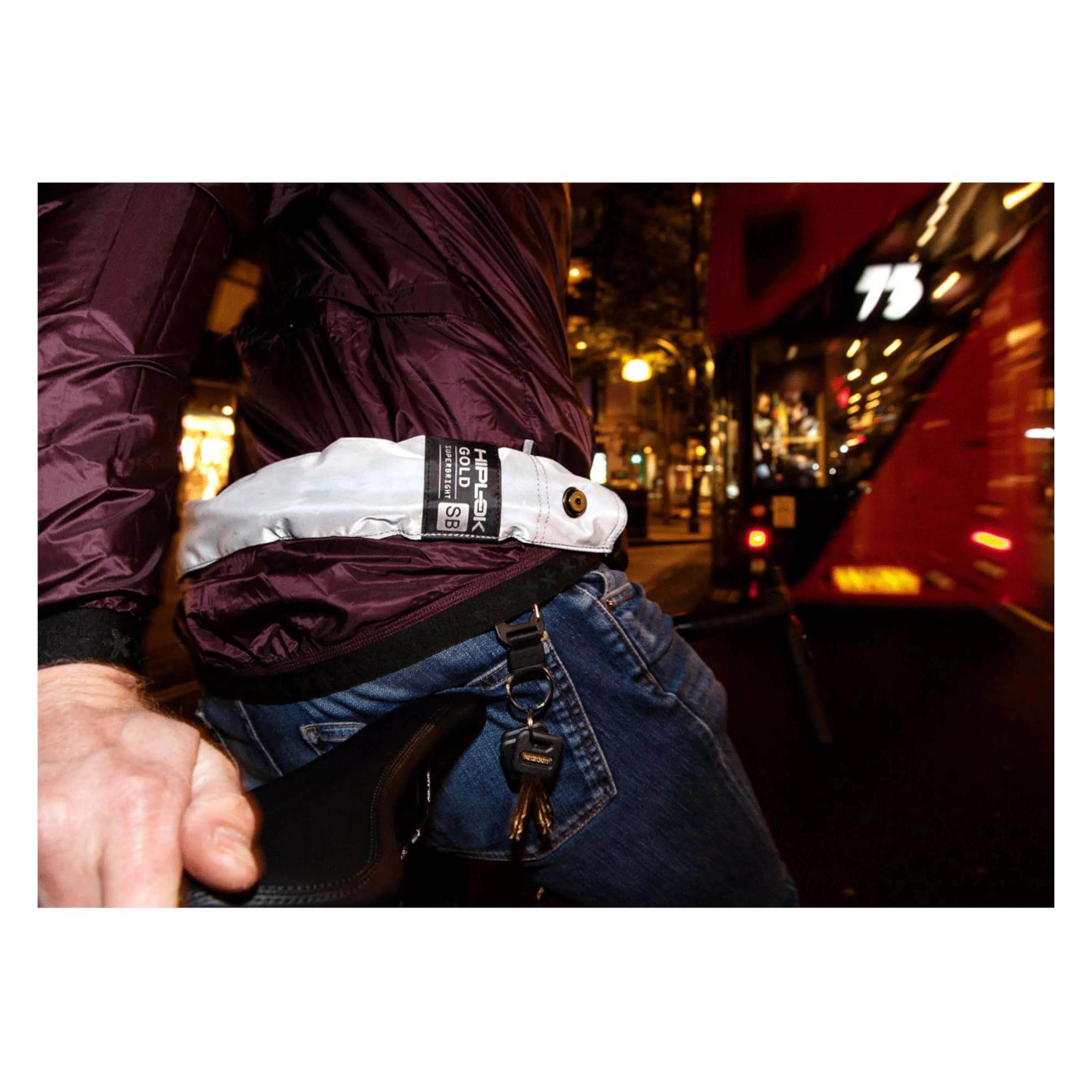 Hiplok Wearable Chain Lock - 10mm x 85cm - Waist 24-44 Inches (Gold Approved) - High Visibility - Image 2