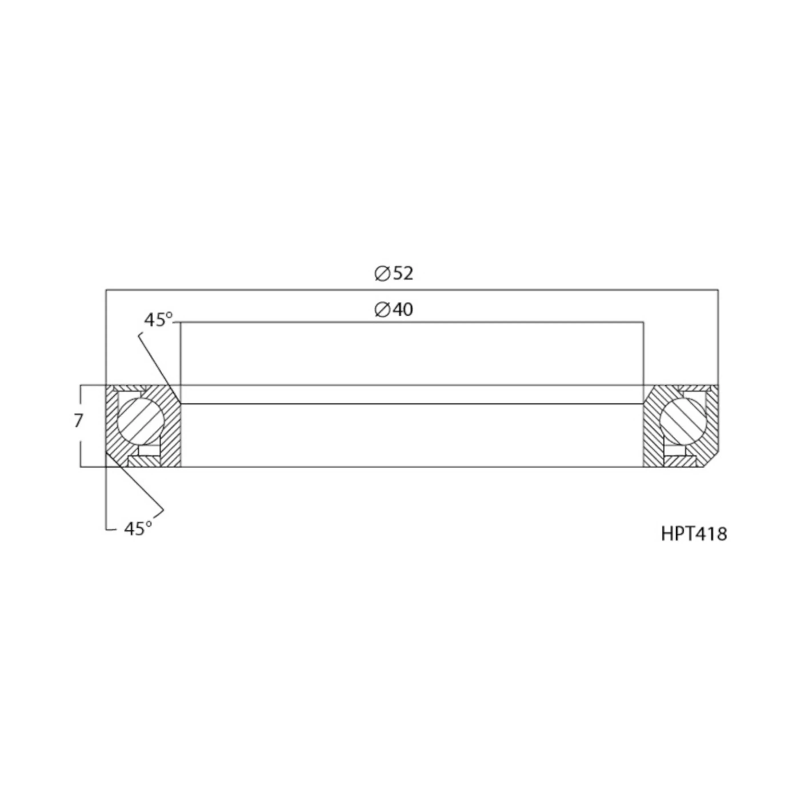 M-Part Elite Headset R413 Bearing (40x52x7 45x45) ZS56 - Image 2