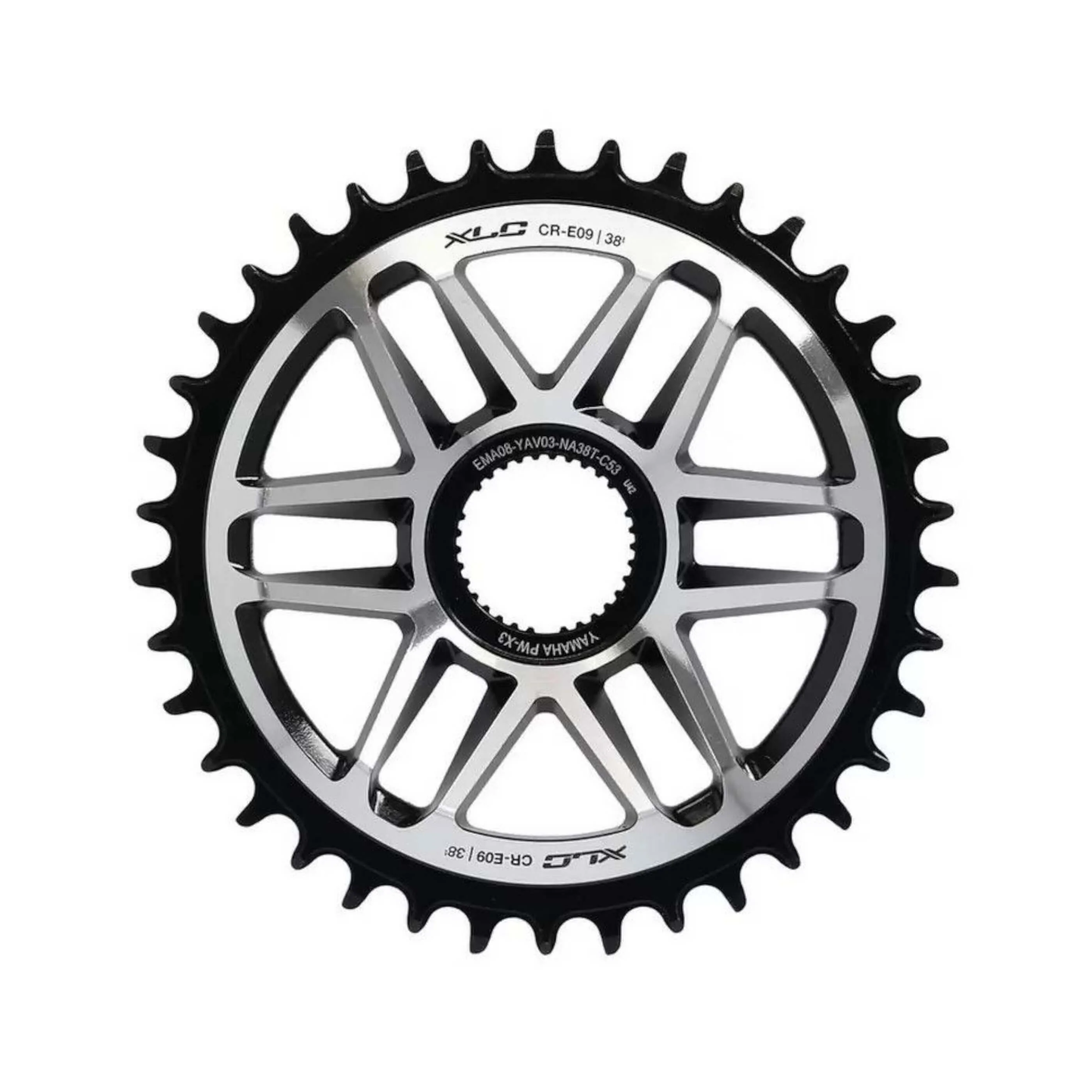 XLC CR-E09 38t Chainring for Yamaha PW-X3 and PW-S2 Motors